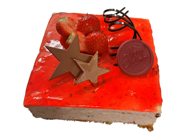 Aardbeien­bavaroise desserttaartje